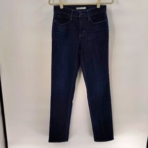 Levi's 525 Perfectly Waist Straight Denim Blue Jeans Size 8 Stretch Waist